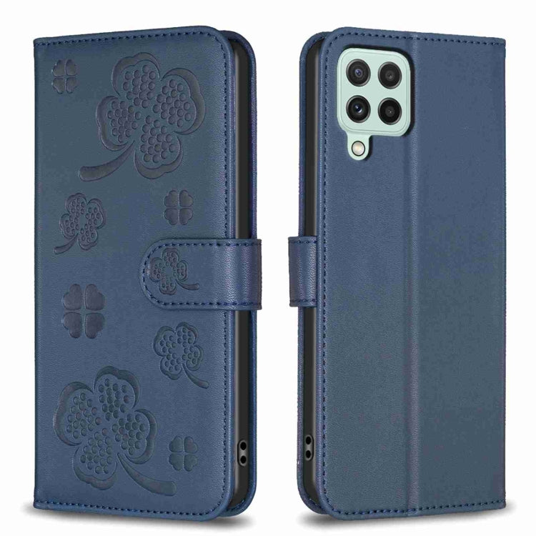 Four-leaf Embossed Leather Phone Case, For Samsung Galaxy A53, For Samsung Galaxy A32 5G, For Samsung Galaxy S21 5G, For Samsung Galaxy S21+ 5G, For Samsung Galaxy S21 Ultra 5G, For Samsung Galaxy A12, For Samsung Galaxy A42 5G, For Samsung Galaxy A31