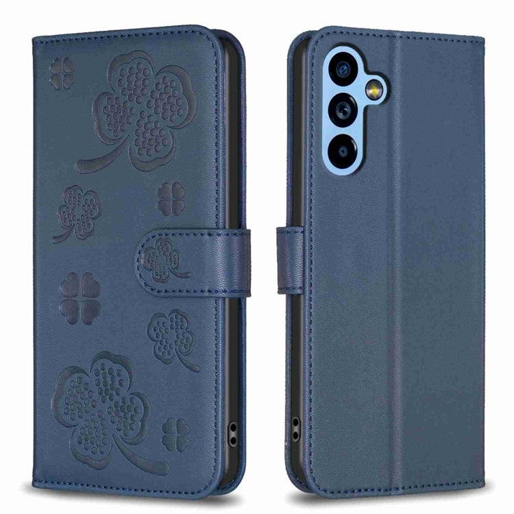 Four-leaf Embossed Leather Phone Case, For Samsung Galaxy A25 5G, For Samsung Galaxy S23 FE 5G, For Samsung Galaxy A24 4G, For Samsung Galaxy A14, For Samsung Galaxy A34 5G, For Samsung Galaxy A54 5G, For Samsung Galaxy S23 Ultra 5G                    ...