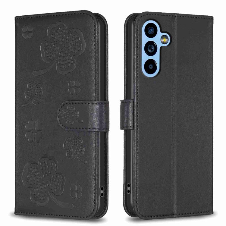 Four-leaf Embossed Leather Phone Case, For Samsung Galaxy A25 5G, For Samsung Galaxy S23 FE 5G, For Samsung Galaxy A24 4G, For Samsung Galaxy A14, For Samsung Galaxy A34 5G, For Samsung Galaxy A54 5G, For Samsung Galaxy S23 Ultra 5G                    ...