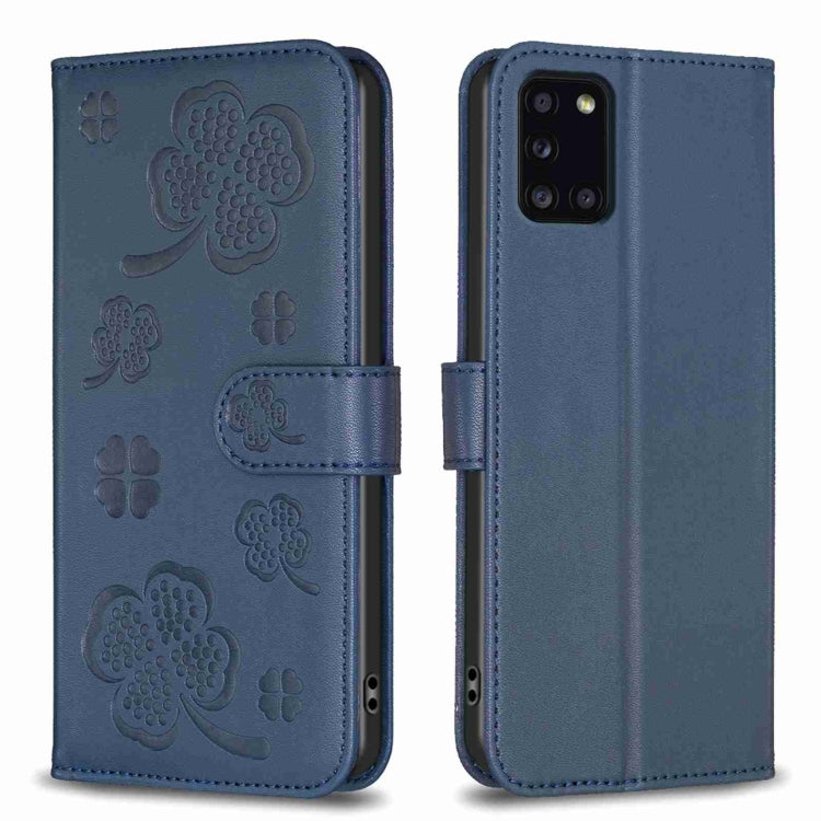 Four-leaf Embossed Leather Phone Case, For Samsung Galaxy A53, For Samsung Galaxy A32 5G, For Samsung Galaxy S21 5G, For Samsung Galaxy S21+ 5G, For Samsung Galaxy S21 Ultra 5G, For Samsung Galaxy A12, For Samsung Galaxy A42 5G, For Samsung Galaxy A31
