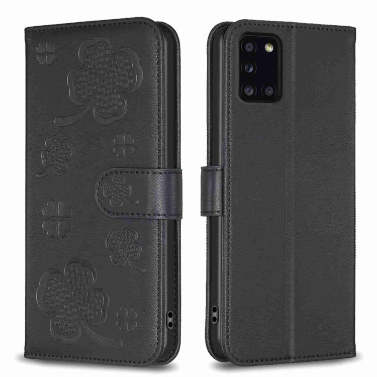 Four-leaf Embossed Leather Phone Case, For Samsung Galaxy A53, For Samsung Galaxy A32 5G, For Samsung Galaxy S21 5G, For Samsung Galaxy S21+ 5G, For Samsung Galaxy S21 Ultra 5G, For Samsung Galaxy A12, For Samsung Galaxy A42 5G, For Samsung Galaxy A31