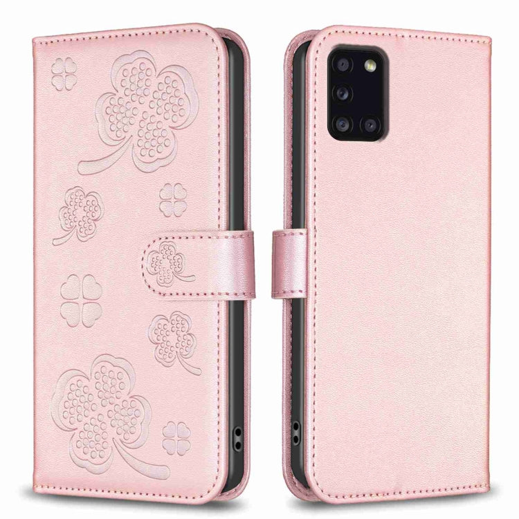Four-leaf Embossed Leather Phone Case, For Samsung Galaxy A53, For Samsung Galaxy A32 5G, For Samsung Galaxy S21 5G, For Samsung Galaxy S21+ 5G, For Samsung Galaxy S21 Ultra 5G, For Samsung Galaxy A12, For Samsung Galaxy A42 5G, For Samsung Galaxy A31