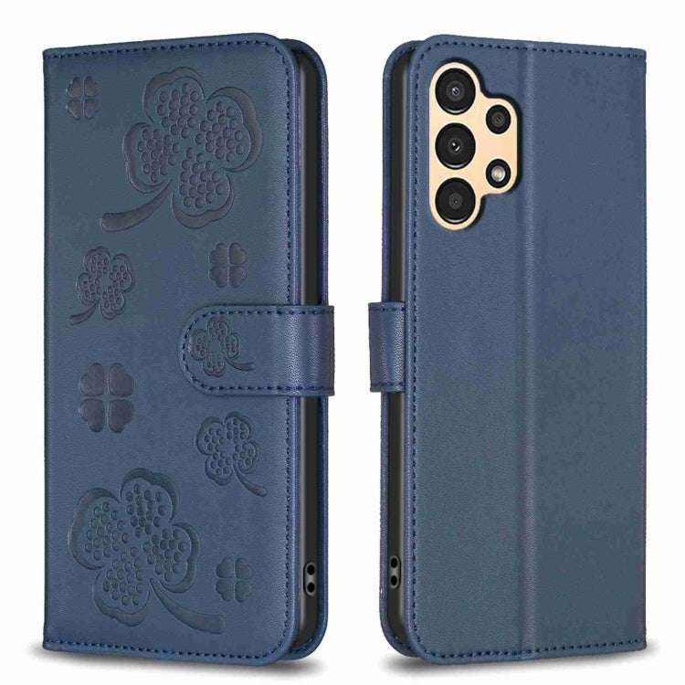 Four-leaf Embossed Leather Phone Case, For Samsung Galaxy A13 / A04 4G, For Samsung Galaxy S20 FE, For Samsung Galaxy A73 5G, For Samsung Galaxy A33, For Samsung Galaxy A03 166mm, For Samsung Galaxy S22 Ultra 5G, For Samsung Galaxy S22+ 5G             ...