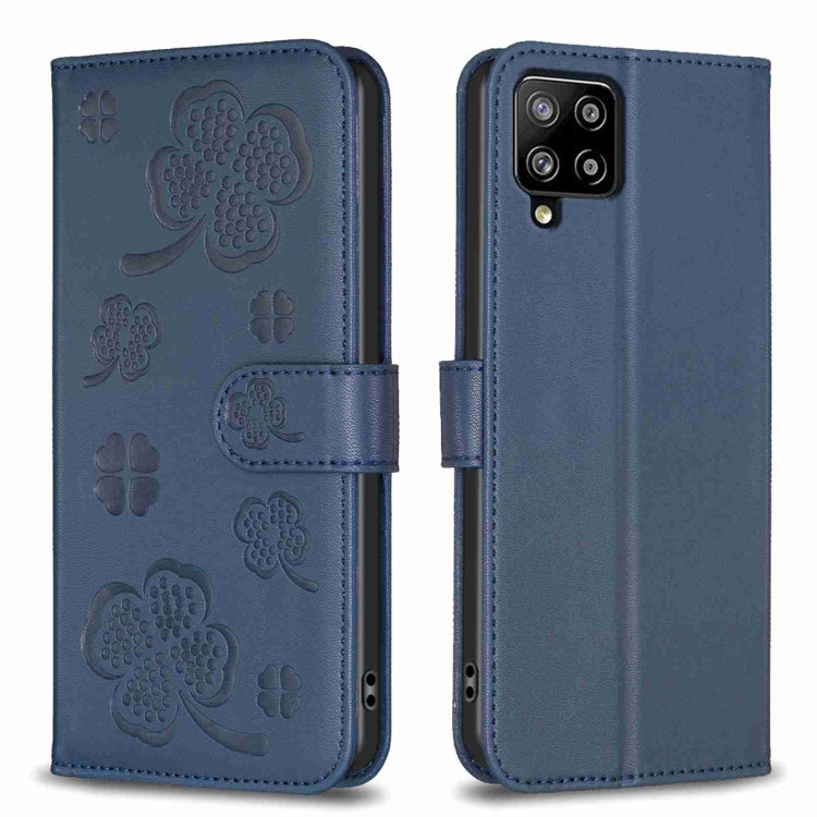Four-leaf Embossed Leather Phone Case, For Samsung Galaxy A53, For Samsung Galaxy A32 5G, For Samsung Galaxy S21 5G, For Samsung Galaxy S21+ 5G, For Samsung Galaxy S21 Ultra 5G, For Samsung Galaxy A12, For Samsung Galaxy A42 5G, For Samsung Galaxy A31
