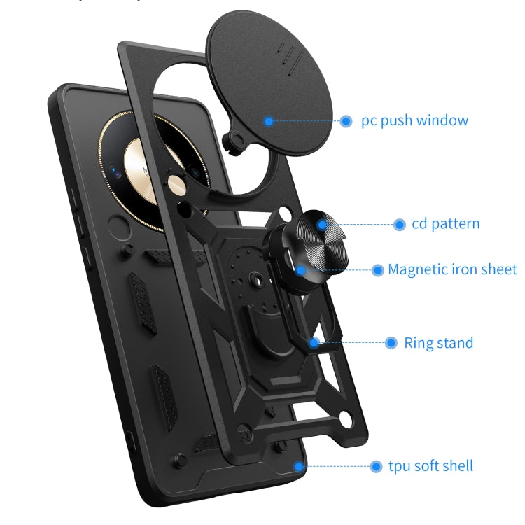 Sliding Camera Cover Design TPU+PC Phone Case, For Honor X9b, For Honor 90 5G, For Honor Magic5 Pro