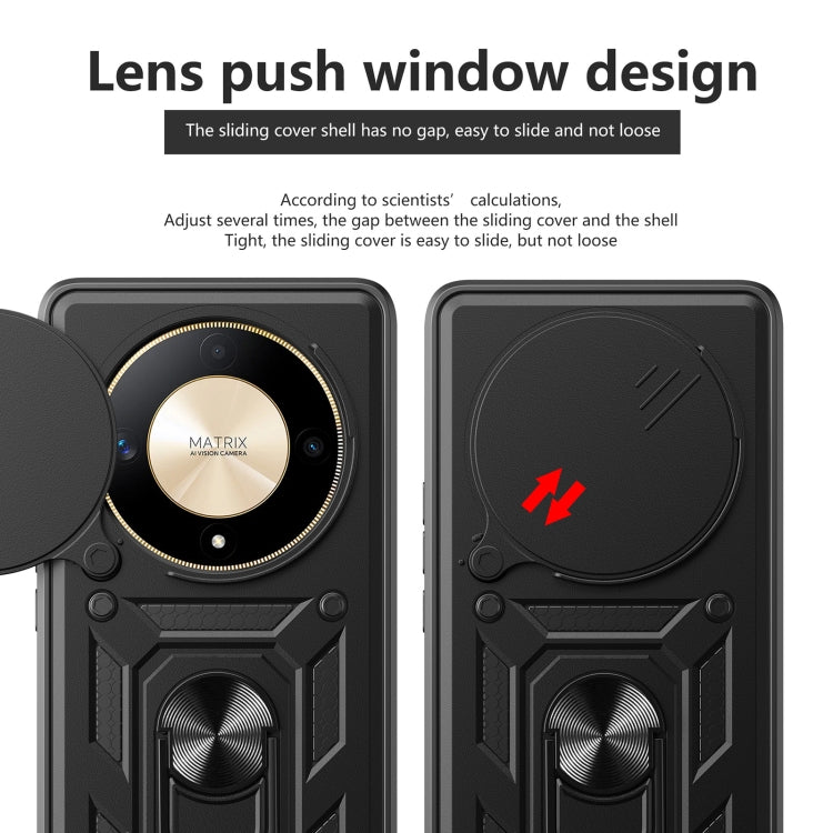 Sliding Camera Cover Design TPU+PC Phone Case, For Honor X9b, For Honor 90 5G, For Honor Magic5 Pro