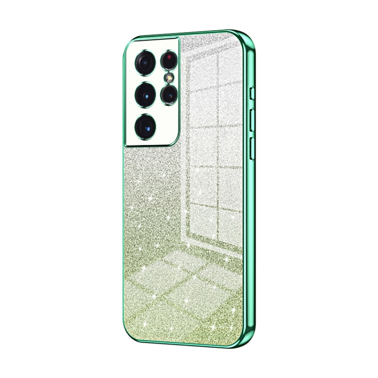 Gradient Glitter Powder Electroplated Phone Case, For Samsung Galaxy A52 5G, For Samsung Galaxy S21 5G, For Samsung Galaxy S21+ 5G, For Samsung Galaxy S21 Ultra 5G