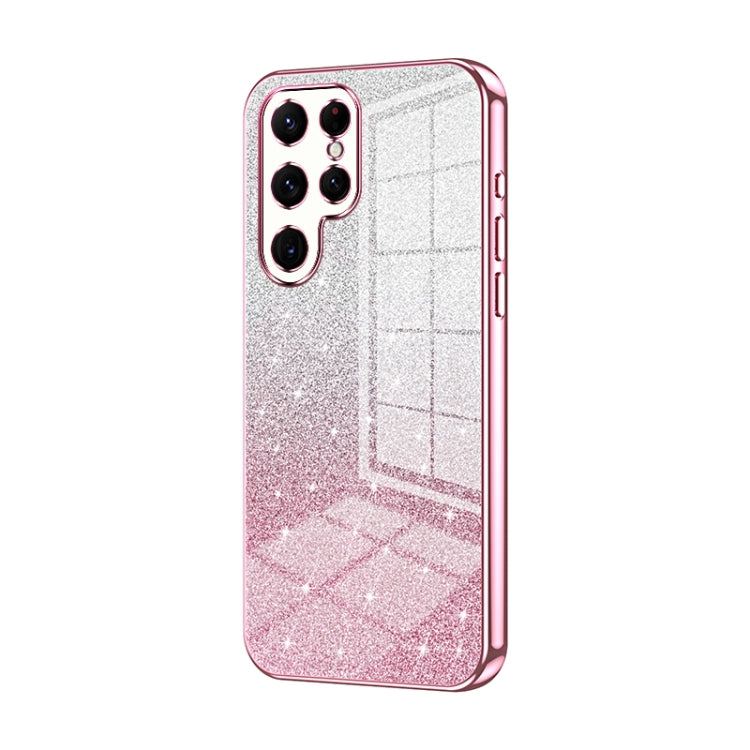 Gradient Glitter Powder Electroplated Phone Case, For Samsung Galaxy A23, For Samsung Galaxy A53 5G, For Samsung Galaxy A33 5G, For Samsung Galaxy A13 4G, For Samsung Galaxy S22 Ultra 5G, For Samsung Galaxy S22+ 5G