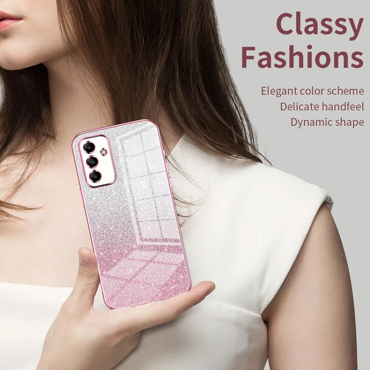 Gradient Glitter Powder Electroplated Phone Case, For Samsung Galaxy C55, For Samsung Galaxy S24 Ultra 5G, For Samsung Galaxy S24+ 5G, For Samsung Galaxy S24 5G, For Samsung Galaxy A05, For Samsung Galaxy A05s
