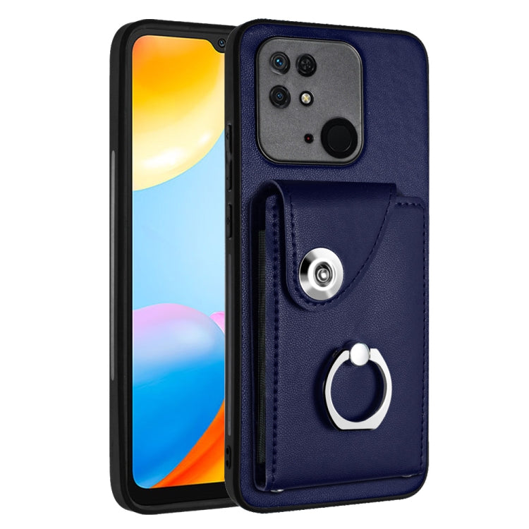 Organ Card Bag Ring Holder PU Phone Case, For Xiaomi Redmi 12C/11A, For Xiaomi Redmi 10C