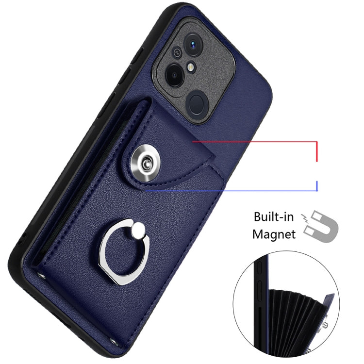 Organ Card Bag Ring Holder PU Phone Case, For Xiaomi Redmi 12C/11A, For Xiaomi Redmi 10C