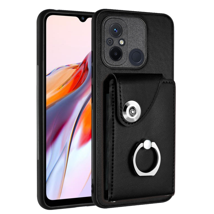 Organ Card Bag Ring Holder PU Phone Case, For Xiaomi Redmi 12C/11A, For Xiaomi Redmi 10C