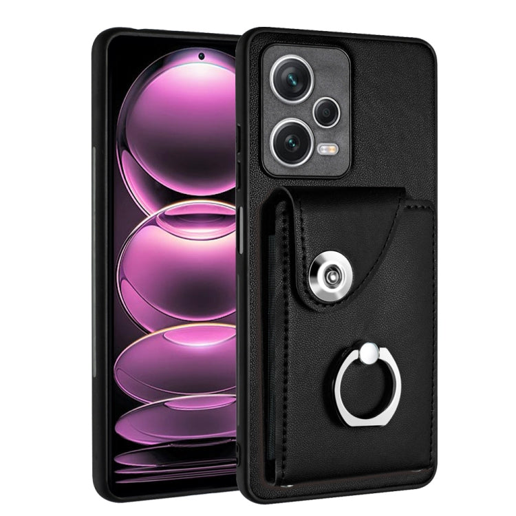 Organ Card Bag Ring Holder PU Phone Case, For Xiaomi Redmi 12 4G Global, For Xiaomi Poco F5 5G/Redmi Note 12 Turbo, For Xiaomi Poco F5 Pro/Redmi K60/K60 Pro, For Xiaomi Redmi Note 12S 4G Global, For Xiaomi Redmi Note 12 Pro+ 5G Global                  ...