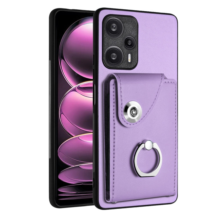 Organ Card Bag Ring Holder PU Phone Case, For Xiaomi Redmi 12 4G Global, For Xiaomi Poco F5 5G/Redmi Note 12 Turbo, For Xiaomi Poco F5 Pro/Redmi K60/K60 Pro, For Xiaomi Redmi Note 12S 4G Global, For Xiaomi Redmi Note 12 Pro+ 5G Global                  ...