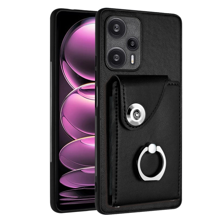 Organ Card Bag Ring Holder PU Phone Case, For Xiaomi Redmi 12 4G Global, For Xiaomi Poco F5 5G/Redmi Note 12 Turbo, For Xiaomi Poco F5 Pro/Redmi K60/K60 Pro, For Xiaomi Redmi Note 12S 4G Global, For Xiaomi Redmi Note 12 Pro+ 5G Global                  ...