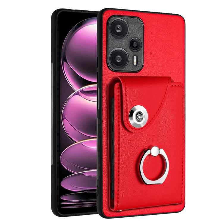 Organ Card Bag Ring Holder PU Phone Case, For Xiaomi Redmi 12 4G Global, For Xiaomi Poco F5 5G/Redmi Note 12 Turbo, For Xiaomi Poco F5 Pro/Redmi K60/K60 Pro, For Xiaomi Redmi Note 12S 4G Global, For Xiaomi Redmi Note 12 Pro+ 5G Global                  ...