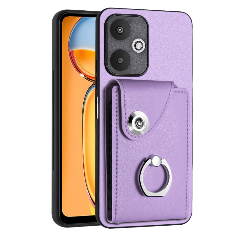 Organ Card Bag Ring Holder PU Phone Case, For Xiaomi Redmi A3 4G, For Xiaomi Redmi Note 13 Pro 4G Global, For Xiaomi Redmi Note 13 4G Global, For Xiaomi Redmi 13C 5G / Redmi 13R, For Xiaomi Redmi 13C 4G / Poco C65, For Xiaomi Redmi Note 13 5G Global   ...