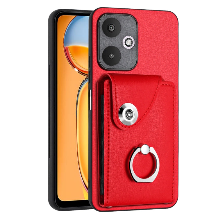 Organ Card Bag Ring Holder PU Phone Case, For Xiaomi Redmi A3 4G, For Xiaomi Redmi Note 13 Pro 4G Global, For Xiaomi Redmi Note 13 4G Global, For Xiaomi Redmi 13C 5G / Redmi 13R, For Xiaomi Redmi 13C 4G / Poco C65, For Xiaomi Redmi Note 13 5G Global   ...
