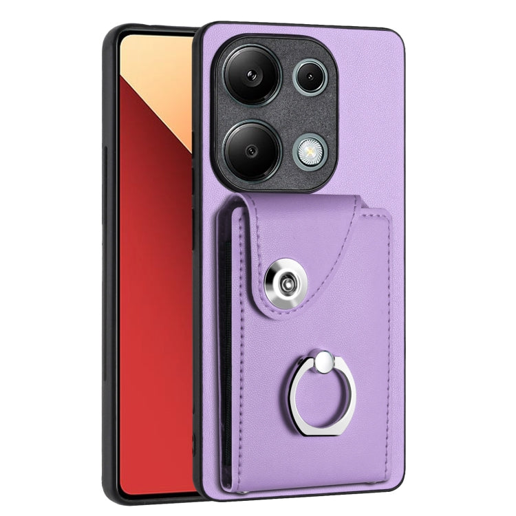 Organ Card Bag Ring Holder PU Phone Case, For Xiaomi Redmi A3 4G, For Xiaomi Redmi Note 13 Pro 4G Global, For Xiaomi Redmi Note 13 4G Global, For Xiaomi Redmi 13C 5G / Redmi 13R, For Xiaomi Redmi 13C 4G / Poco C65, For Xiaomi Redmi Note 13 5G Global   ...