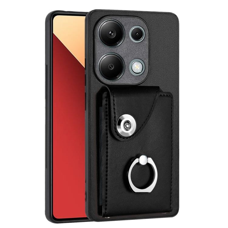 Organ Card Bag Ring Holder PU Phone Case, For Xiaomi Redmi A3 4G, For Xiaomi Redmi Note 13 Pro 4G Global, For Xiaomi Redmi Note 13 4G Global, For Xiaomi Redmi 13C 5G / Redmi 13R, For Xiaomi Redmi 13C 4G / Poco C65, For Xiaomi Redmi Note 13 5G Global   ...