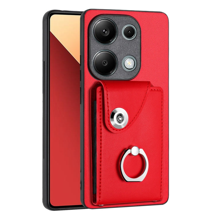 Organ Card Bag Ring Holder PU Phone Case, For Xiaomi Redmi A3 4G, For Xiaomi Redmi Note 13 Pro 4G Global, For Xiaomi Redmi Note 13 4G Global, For Xiaomi Redmi 13C 5G / Redmi 13R, For Xiaomi Redmi 13C 4G / Poco C65, For Xiaomi Redmi Note 13 5G Global   ...