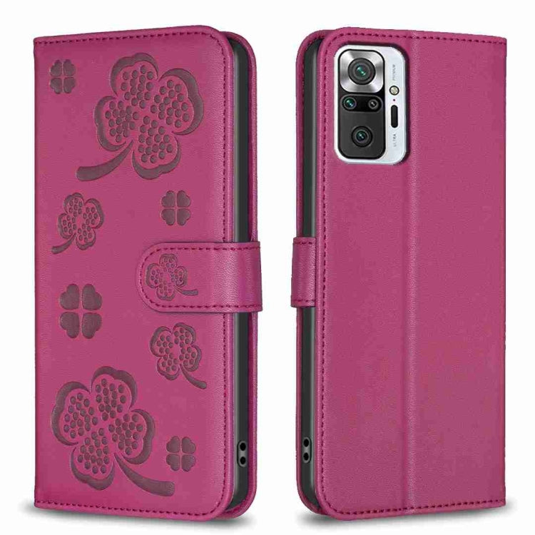 Four-leaf Embossed Leather Phone Case, For Xiaomi Mi 11 Lite, For Xiaomi Redmi Note 10 4G / 10S, For Xiaomi Redmi Note 10 Pro, For Xiaomi Poco M3, For Xiaomi Redmi K30S, For Xiaomi Mi 10T Lite, For Xiaomi Poco X3, For Xiaomi Redmi 9A