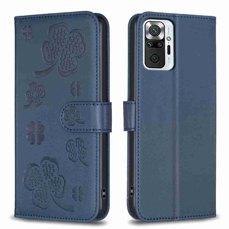 Four-leaf Embossed Leather Phone Case, For Xiaomi Mi 11 Lite, For Xiaomi Redmi Note 10 4G / 10S, For Xiaomi Redmi Note 10 Pro, For Xiaomi Poco M3, For Xiaomi Redmi K30S, For Xiaomi Mi 10T Lite, For Xiaomi Poco X3, For Xiaomi Redmi 9A