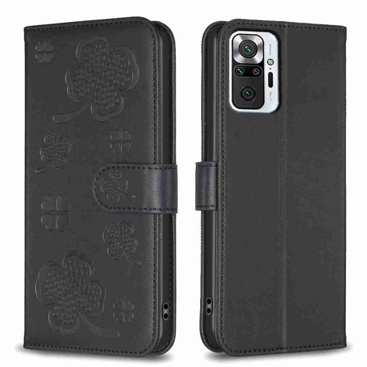 Four-leaf Embossed Leather Phone Case, For Xiaomi Mi 11 Lite, For Xiaomi Redmi Note 10 4G / 10S, For Xiaomi Redmi Note 10 Pro, For Xiaomi Poco M3, For Xiaomi Redmi K30S, For Xiaomi Mi 10T Lite, For Xiaomi Poco X3, For Xiaomi Redmi 9A