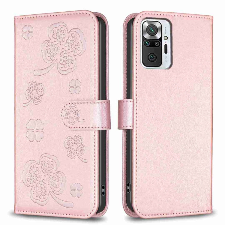 Four-leaf Embossed Leather Phone Case, For Xiaomi Mi 11 Lite, For Xiaomi Redmi Note 10 4G / 10S, For Xiaomi Redmi Note 10 Pro, For Xiaomi Poco M3, For Xiaomi Redmi K30S, For Xiaomi Mi 10T Lite, For Xiaomi Poco X3, For Xiaomi Redmi 9A