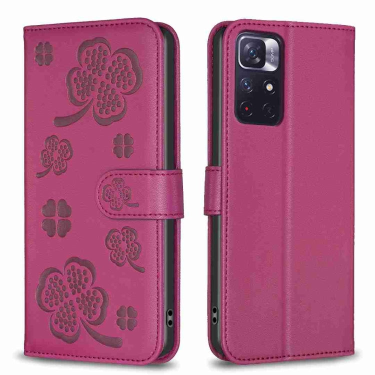 Four-leaf Embossed Leather Phone Case, For Xiaomi 13T, For Xiaomi Redmi 12 4G, For Xiaomi Poco F5 5G, For Xiaomi Redmi Note 11 / 12S 4G, For Xiaomi 13 Ultra, For Xiaomi Redmi Note 12 4G Global, For Xiaomi Civi 3 5G, For Xiaomi Redmi A1+ / A2
