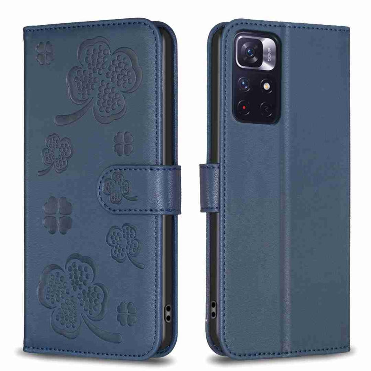 Four-leaf Embossed Leather Phone Case, For Xiaomi 13T, For Xiaomi Redmi 12 4G, For Xiaomi Poco F5 5G, For Xiaomi Redmi Note 11 / 12S 4G, For Xiaomi 13 Ultra, For Xiaomi Redmi Note 12 4G Global, For Xiaomi Civi 3 5G, For Xiaomi Redmi A1+ / A2