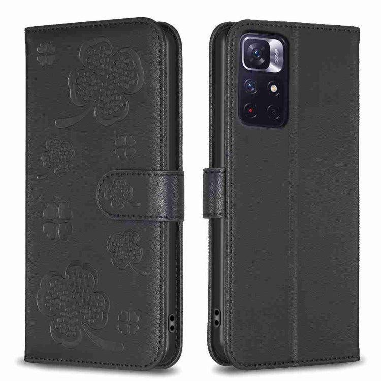 Four-leaf Embossed Leather Phone Case, For Xiaomi 13T, For Xiaomi Redmi 12 4G, For Xiaomi Poco F5 5G, For Xiaomi Redmi Note 11 / 12S 4G, For Xiaomi 13 Ultra, For Xiaomi Redmi Note 12 4G Global, For Xiaomi Civi 3 5G, For Xiaomi Redmi A1+ / A2