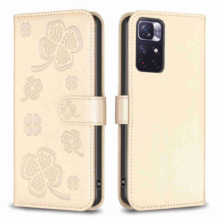 Four-leaf Embossed Leather Phone Case, For Xiaomi 13T, For Xiaomi Redmi 12 4G, For Xiaomi Poco F5 5G, For Xiaomi Redmi Note 11 / 12S 4G, For Xiaomi 13 Ultra, For Xiaomi Redmi Note 12 4G Global, For Xiaomi Civi 3 5G, For Xiaomi Redmi A1+ / A2