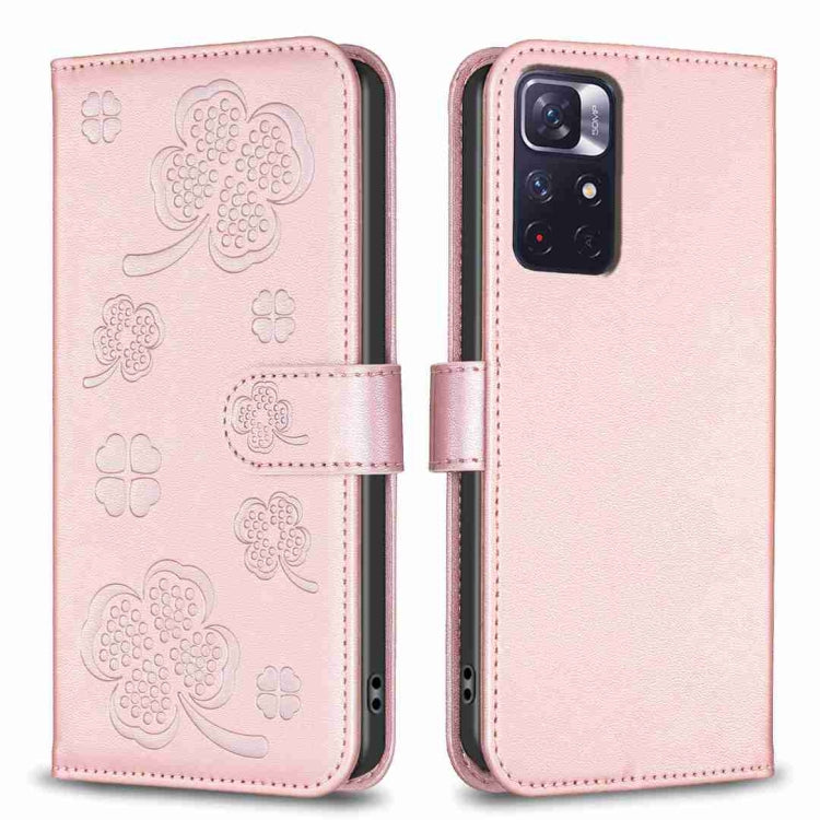 Four-leaf Embossed Leather Phone Case, For Xiaomi 13T, For Xiaomi Redmi 12 4G, For Xiaomi Poco F5 5G, For Xiaomi Redmi Note 11 / 12S 4G, For Xiaomi 13 Ultra, For Xiaomi Redmi Note 12 4G Global, For Xiaomi Civi 3 5G, For Xiaomi Redmi A1+ / A2