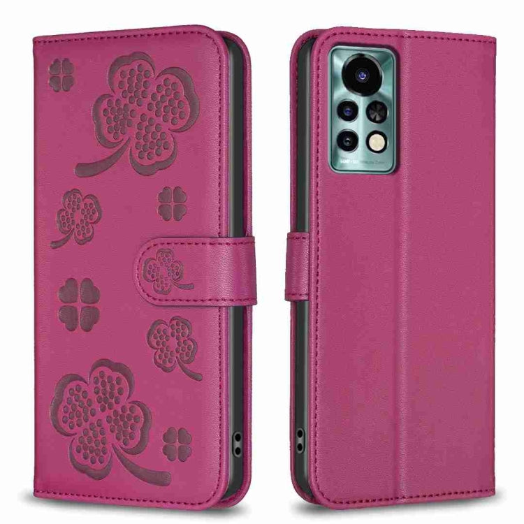 Four-leaf Embossed Leather Phone Case, For Xiaomi Redmi 10 5G / Note 11E, For Xiaomi Redmi 9C / 10A, For Xiaomi Redmi 10C, For Xiaomi Mi 11i / Poco F3, For Xiaomi Redmi 10 / Note 11 4G, For Xiaomi Redmi Note 11 Pro Global, For Xiaomi 11T / 11T Pro     ...