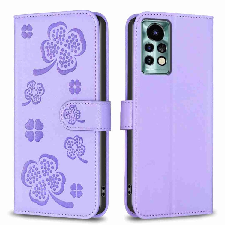 Four-leaf Embossed Leather Phone Case, For Xiaomi Redmi 10 5G / Note 11E, For Xiaomi Redmi 9C / 10A, For Xiaomi Redmi 10C, For Xiaomi Mi 11i / Poco F3, For Xiaomi Redmi 10 / Note 11 4G, For Xiaomi Redmi Note 11 Pro Global, For Xiaomi 11T / 11T Pro     ...