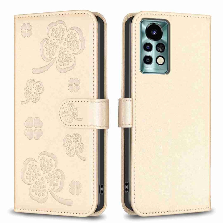 Four-leaf Embossed Leather Phone Case, For Xiaomi Redmi 10 5G / Note 11E, For Xiaomi Redmi 9C / 10A, For Xiaomi Redmi 10C, For Xiaomi Mi 11i / Poco F3, For Xiaomi Redmi 10 / Note 11 4G, For Xiaomi Redmi Note 11 Pro Global, For Xiaomi 11T / 11T Pro     ...