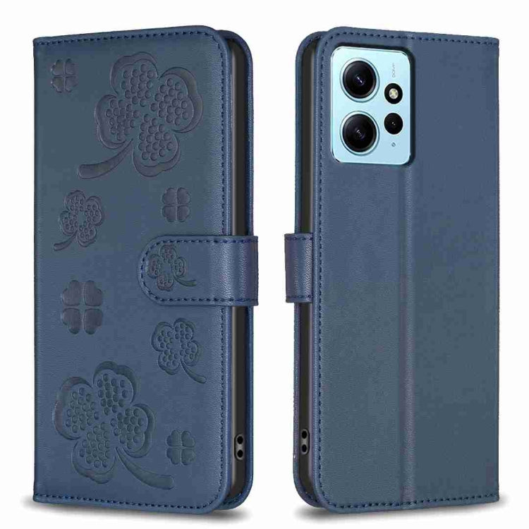 Four-leaf Embossed Leather Phone Case, For Xiaomi 13T, For Xiaomi Redmi 12 4G, For Xiaomi Poco F5 5G, For Xiaomi Redmi Note 11 / 12S 4G, For Xiaomi 13 Ultra, For Xiaomi Redmi Note 12 4G Global, For Xiaomi Civi 3 5G, For Xiaomi Redmi A1+ / A2