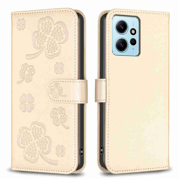 Four-leaf Embossed Leather Phone Case, For Xiaomi 13T, For Xiaomi Redmi 12 4G, For Xiaomi Poco F5 5G, For Xiaomi Redmi Note 11 / 12S 4G, For Xiaomi 13 Ultra, For Xiaomi Redmi Note 12 4G Global, For Xiaomi Civi 3 5G, For Xiaomi Redmi A1+ / A2