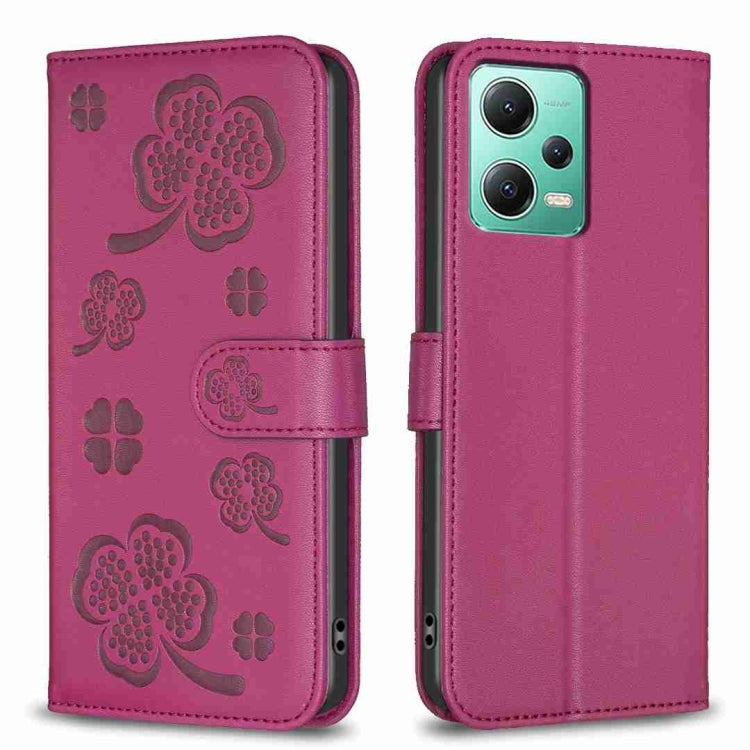 Four-leaf Embossed Leather Phone Case, For Xiaomi Poco C55 / Redmi 12C, For Xiaomi Redmi Note 12 Pro+ 5G Global, For Xiaomi Redmi Note 12 Pro 5G Global, For Xiaomi Redmi Note 12 5G Global, For Xiaomi 13 Lite 5G, For Xiaomi Redmi K60 / K60 Pro          ...
