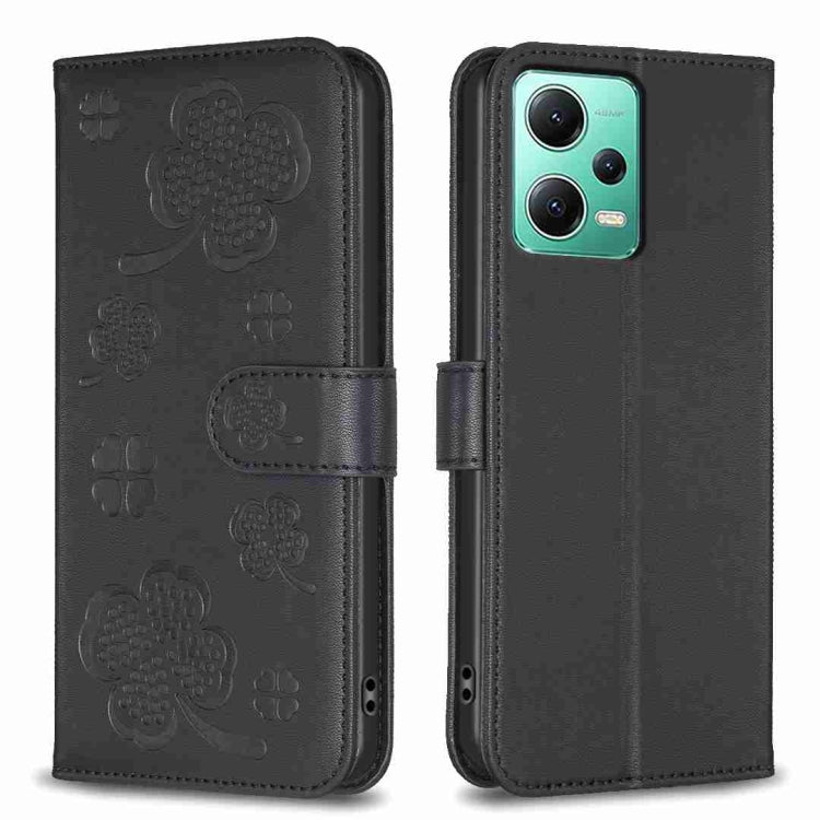 Four-leaf Embossed Leather Phone Case, For Xiaomi Poco C55 / Redmi 12C, For Xiaomi Redmi Note 12 Pro+ 5G Global, For Xiaomi Redmi Note 12 Pro 5G Global, For Xiaomi Redmi Note 12 5G Global, For Xiaomi 13 Lite 5G, For Xiaomi Redmi K60 / K60 Pro          ...