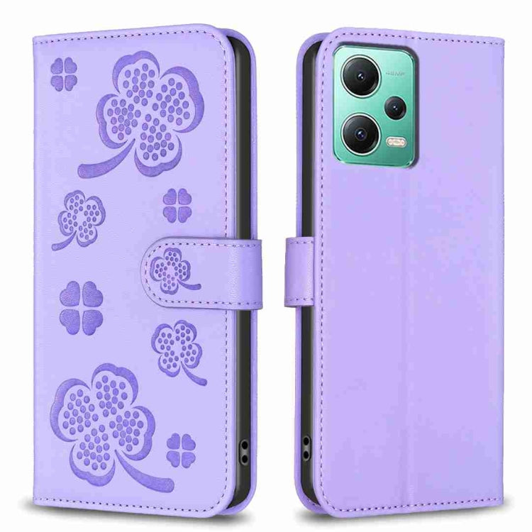 Four-leaf Embossed Leather Phone Case, For Xiaomi Poco C55 / Redmi 12C, For Xiaomi Redmi Note 12 Pro+ 5G Global, For Xiaomi Redmi Note 12 Pro 5G Global, For Xiaomi Redmi Note 12 5G Global, For Xiaomi 13 Lite 5G, For Xiaomi Redmi K60 / K60 Pro          ...