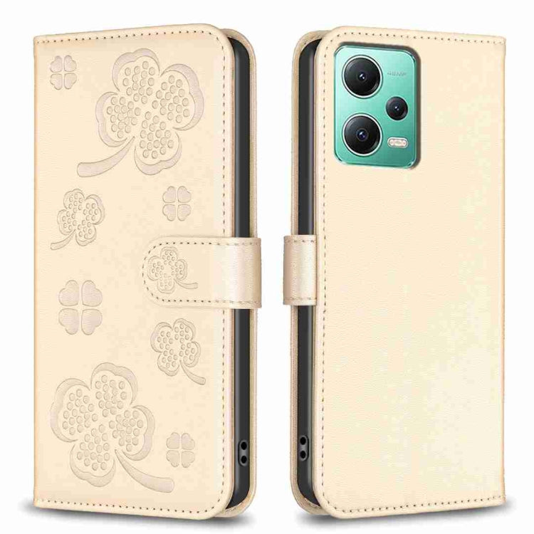 Four-leaf Embossed Leather Phone Case, For Xiaomi Poco C55 / Redmi 12C, For Xiaomi Redmi Note 12 Pro+ 5G Global, For Xiaomi Redmi Note 12 Pro 5G Global, For Xiaomi Redmi Note 12 5G Global, For Xiaomi 13 Lite 5G, For Xiaomi Redmi K60 / K60 Pro          ...