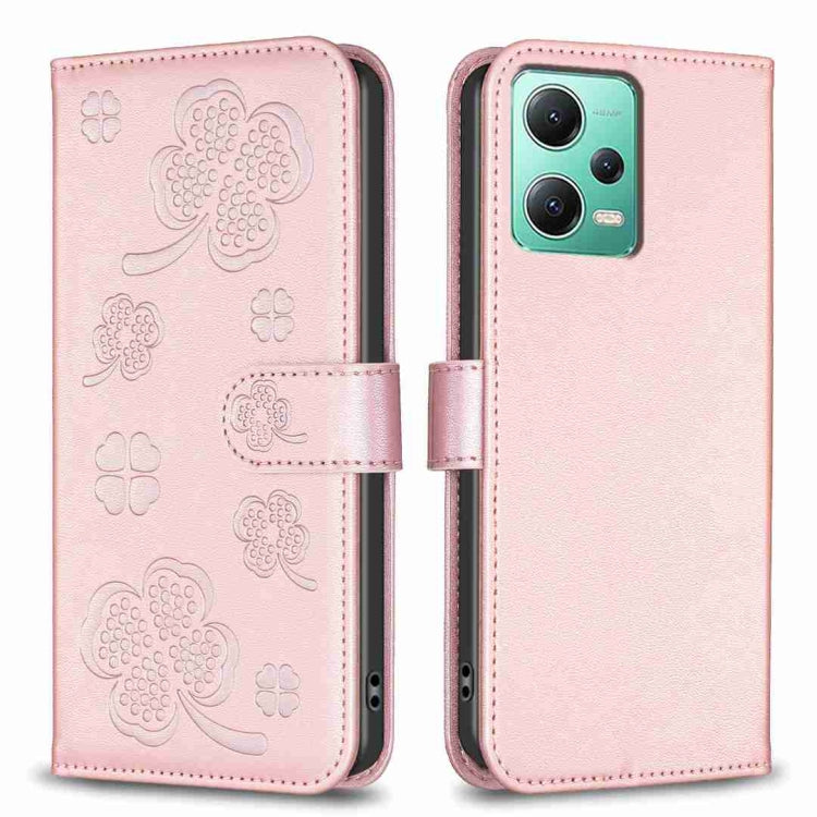 Four-leaf Embossed Leather Phone Case, For Xiaomi Poco C55 / Redmi 12C, For Xiaomi Redmi Note 12 Pro+ 5G Global, For Xiaomi Redmi Note 12 Pro 5G Global, For Xiaomi Redmi Note 12 5G Global, For Xiaomi 13 Lite 5G, For Xiaomi Redmi K60 / K60 Pro          ...