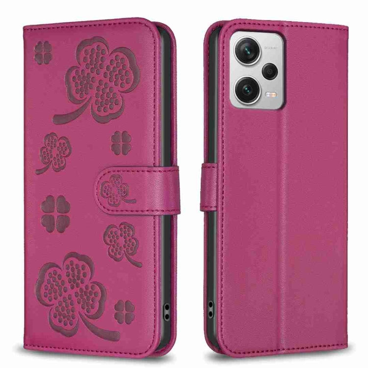 Four-leaf Embossed Leather Phone Case, For Xiaomi Poco C55 / Redmi 12C, For Xiaomi Redmi Note 12 Pro+ 5G Global, For Xiaomi Redmi Note 12 Pro 5G Global, For Xiaomi Redmi Note 12 5G Global, For Xiaomi 13 Lite 5G, For Xiaomi Redmi K60 / K60 Pro          ...