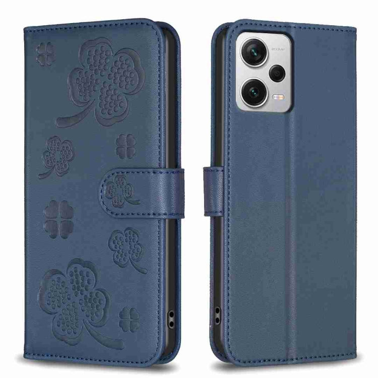 Four-leaf Embossed Leather Phone Case, For Xiaomi Poco C55 / Redmi 12C, For Xiaomi Redmi Note 12 Pro+ 5G Global, For Xiaomi Redmi Note 12 Pro 5G Global, For Xiaomi Redmi Note 12 5G Global, For Xiaomi 13 Lite 5G, For Xiaomi Redmi K60 / K60 Pro          ...