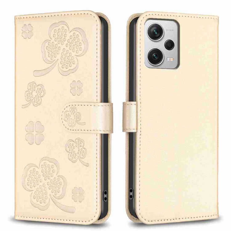 Four-leaf Embossed Leather Phone Case, For Xiaomi Poco C55 / Redmi 12C, For Xiaomi Redmi Note 12 Pro+ 5G Global, For Xiaomi Redmi Note 12 Pro 5G Global, For Xiaomi Redmi Note 12 5G Global, For Xiaomi 13 Lite 5G, For Xiaomi Redmi K60 / K60 Pro          ...