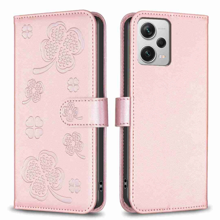 Four-leaf Embossed Leather Phone Case, For Xiaomi Poco C55 / Redmi 12C, For Xiaomi Redmi Note 12 Pro+ 5G Global, For Xiaomi Redmi Note 12 Pro 5G Global, For Xiaomi Redmi Note 12 5G Global, For Xiaomi 13 Lite 5G, For Xiaomi Redmi K60 / K60 Pro          ...