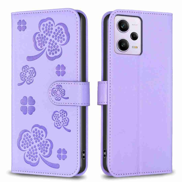 Four-leaf Embossed Leather Phone Case, For Xiaomi Poco C55 / Redmi 12C, For Xiaomi Redmi Note 12 Pro+ 5G Global, For Xiaomi Redmi Note 12 Pro 5G Global, For Xiaomi Redmi Note 12 5G Global, For Xiaomi 13 Lite 5G, For Xiaomi Redmi K60 / K60 Pro          ...