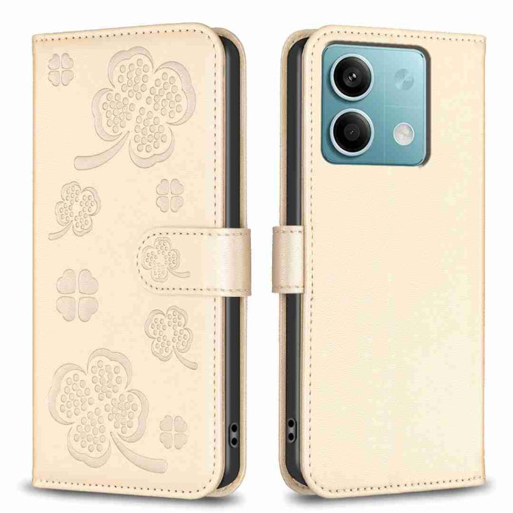 Four-leaf Embossed Leather Phone Case, For Xiaomi Poco M6 4G / Redmi 13 4G, For Xiaomi Redmi A3, For Xiaomi Redmi Note 13 Pro 4G Global, For Xiaomi Redmi Note 13 4G Global, For Xiaomi Redmi Note 13, For Xiaomi Redmi 13C, For Xiaomi Redmi Note 13 Pro+ 5...